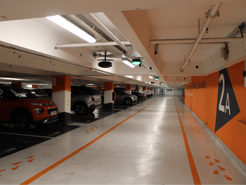parking Centre commercial Mériadeck à Bordeaux de la Régie METPARK _ Rénovation compléte